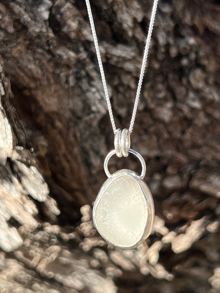 Silver Seaglass Pendant