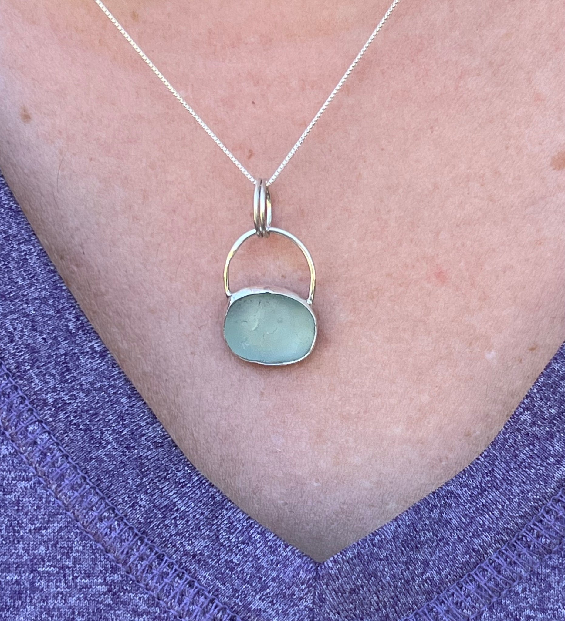 Silver Seaglass Pendant